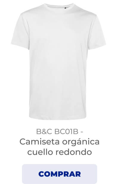 B&C BC01B - T-Shirt Man Round Neck 150 Organic