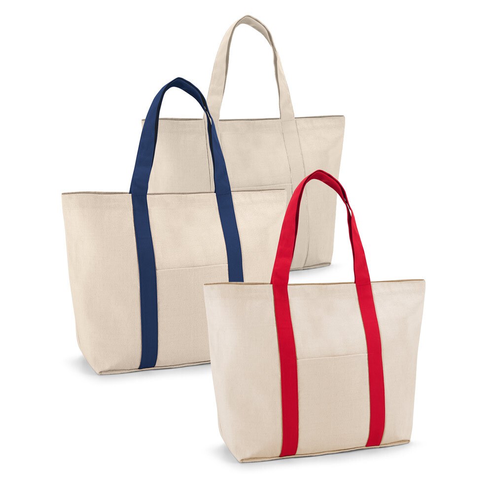 Image of 100% cotton canvas bag with front and inside pocket (280 g/m²) - Egotier 92824