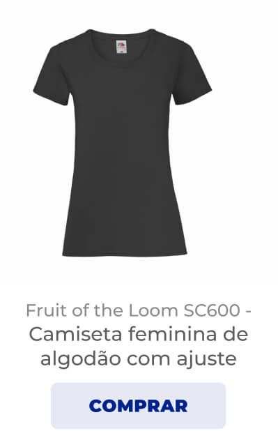 Fruit of the Loom SC600 - Camiseta feminina de algodão com ajuste para senhora