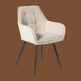 Eetkamerstoel bouclé