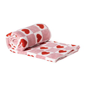 Deken met hartjesprint