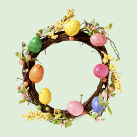 Paaskrans met eieren