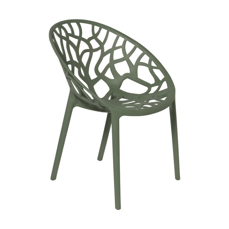 Stapelbare tuinstoel Palma - groen - 78.5x58x59.5 cm