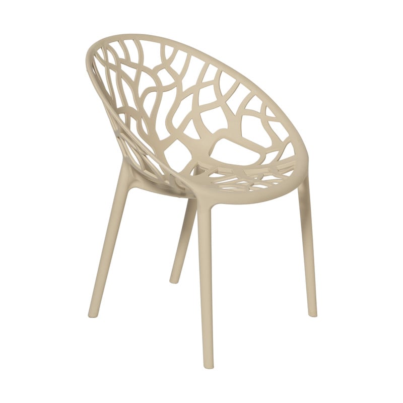 Stapelbare tuinstoel Palma - beige - 78.5x58x59.5 cm