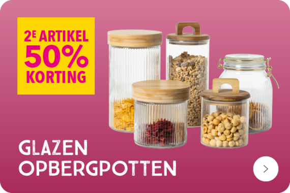 Glazen opbergpotten