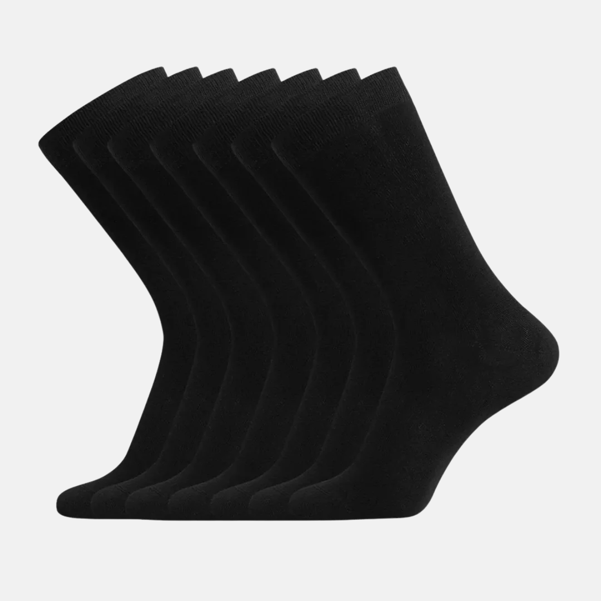 Image of 7 par bambus strømper i sort