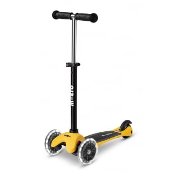 MICRO Potkulauta Mini Deluxe Lite LED-valoilla, keltainen