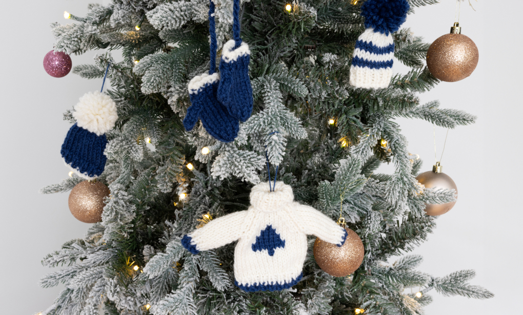 Patons Knit Adorable Mini Holiday Ornaments Pattern