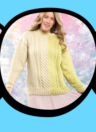 Knit Split Cable Sweater Pattern