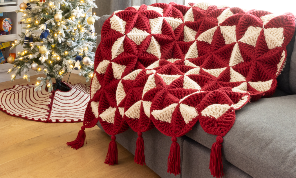 Crochet 3D Star Blanket