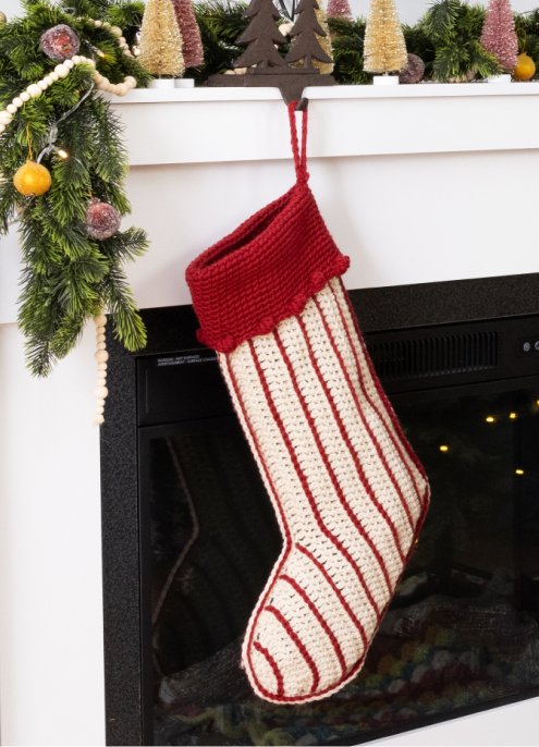 Crochet Pinstripe Stocking