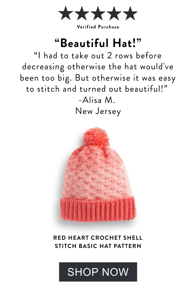 Crochet Shell Stitch Basic Hat Pattern