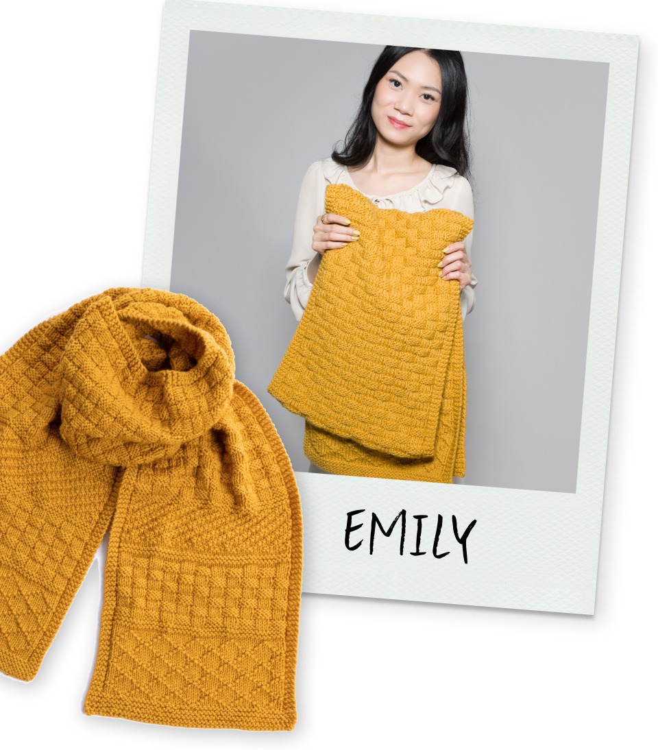 Emily's Pick: Texture Mix Knit Scarf Pattern