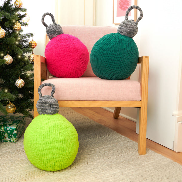 Jolly Bauble Knit Pillow Pattern