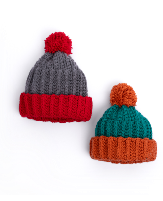 Color Block Crochet Hats Pattern