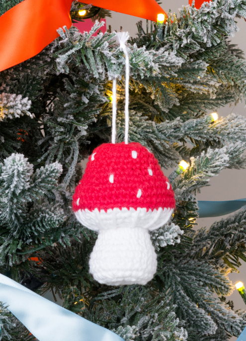 Fun Little Guys Crochet Mushroom Ornaments