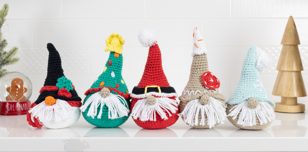 Crochet Gnomes Family of Five Pattern