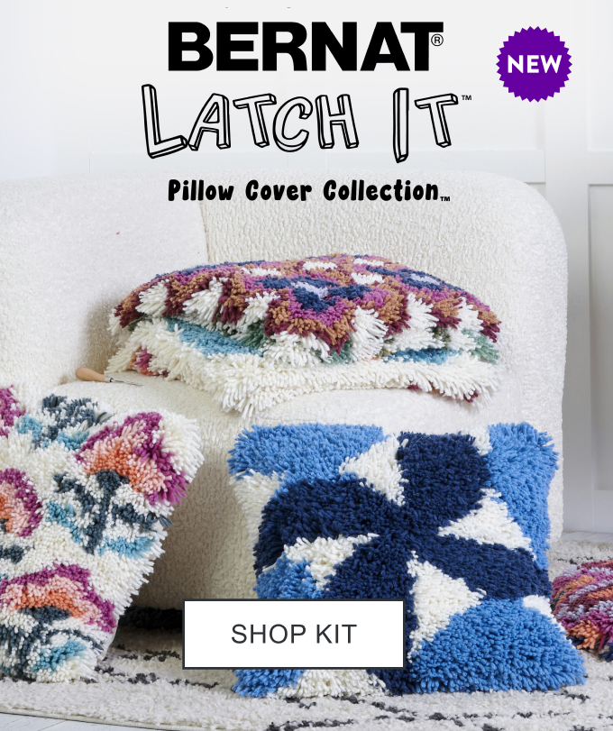 NEW Bernat Latch It Pillow Cover Collection