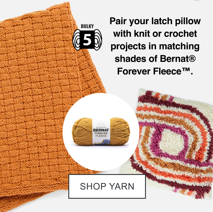 Shop Bernat Forever Fleece & Bernat Latch It Kit in Curved Corners