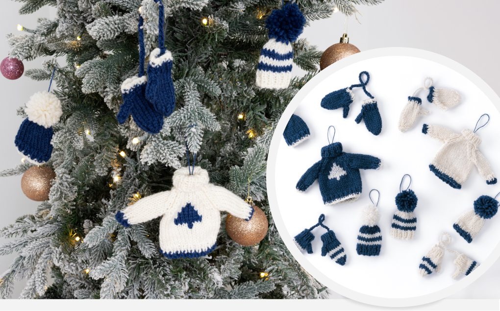 Knit Adorable Mini Holiday Ornaments Pattern