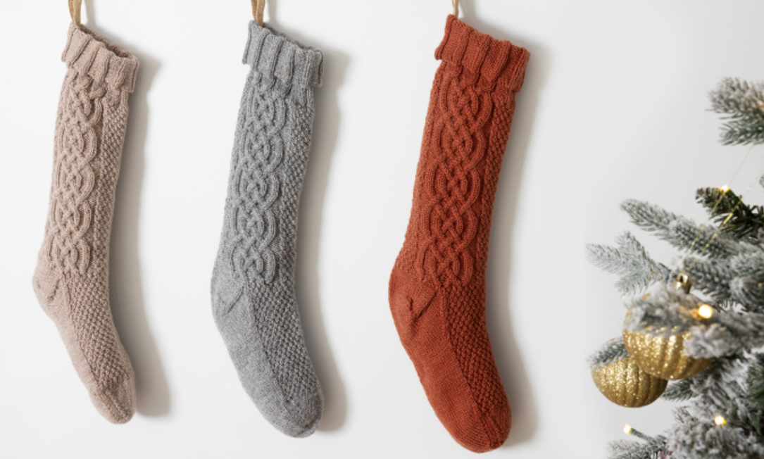 Sugar Twist Knit Stocking