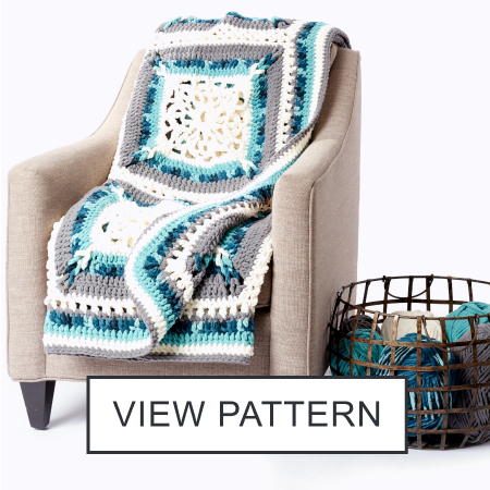 Download Bernat Crochet Country Snow Window Afghan Pattern