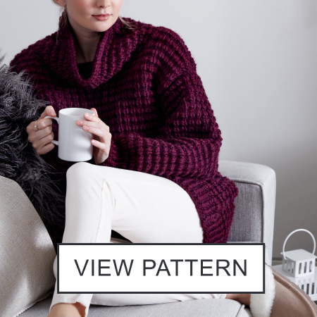 Download Bernat Easy-Going Knit Pullover Pattern