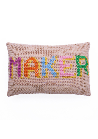 Crochet Made for Makers Pillow