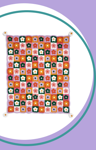 Download Red Heart Field of Daisies Crochet Blanket Pattern