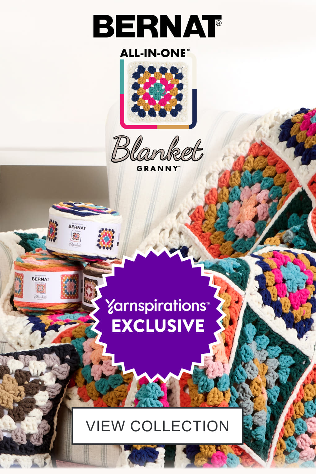 Introducing Bernat All-In-One Blanket Granny - Free Pattern Collection