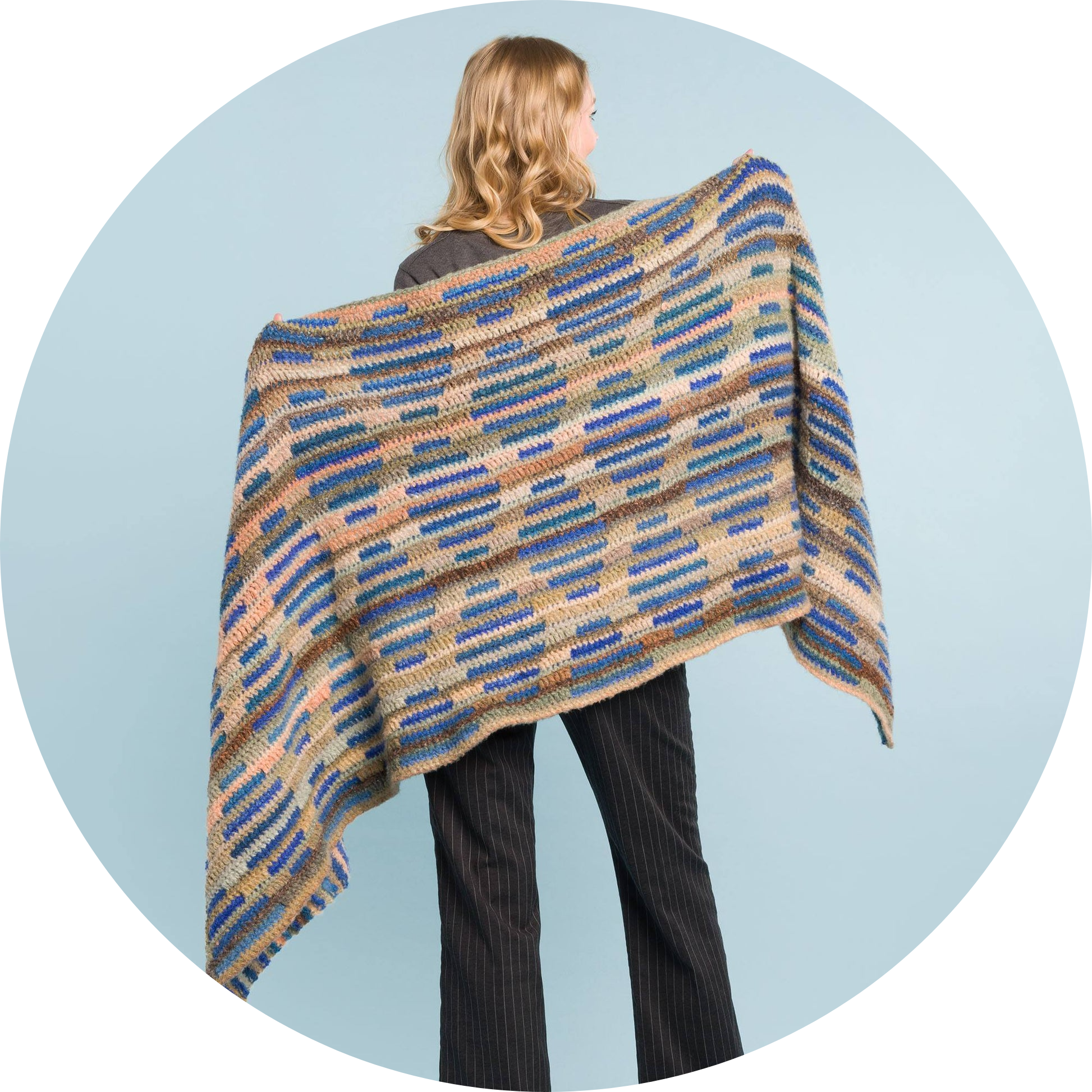 Dotted Daze Mosaic Crochet Blanket Wrap