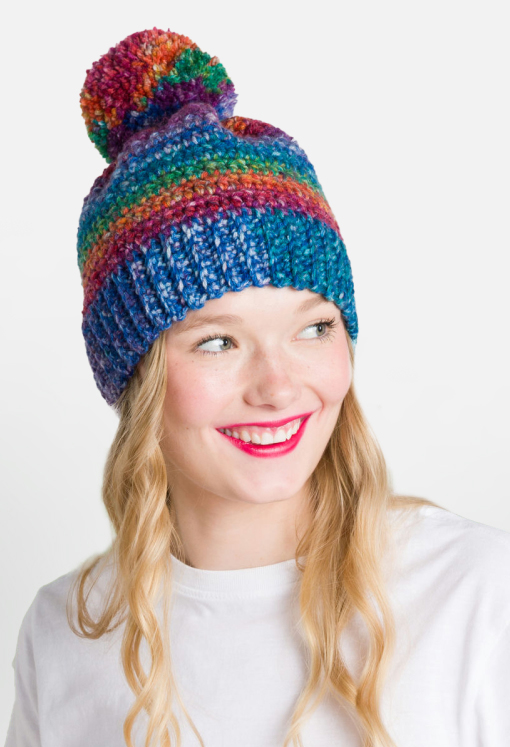 Crochet Color Bits Hat Pattern