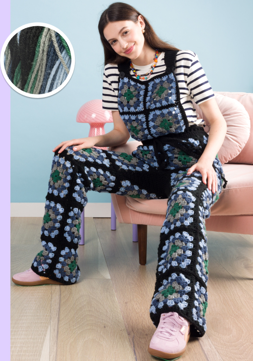 Free Crochet Granny Square Overalls Pattern