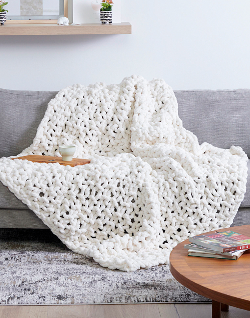 Free Seed Stitch Knit Blanket Pattern