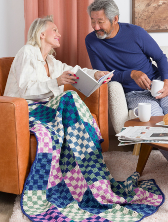 Free Color Block Crochet Blanket Pattern