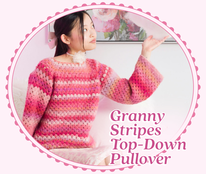 Free Granny Stripes Top-Down Pullover Pattern