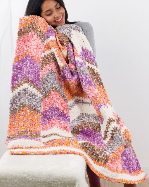 Free Moss Stitch Crochet Blanket Pattern