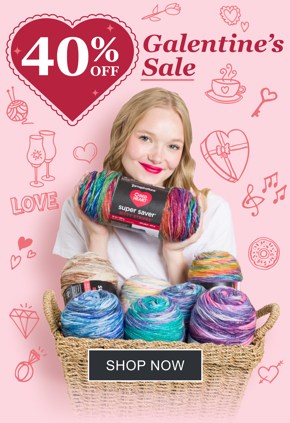 Save 40% Off Red Heart Super Saver Yarns