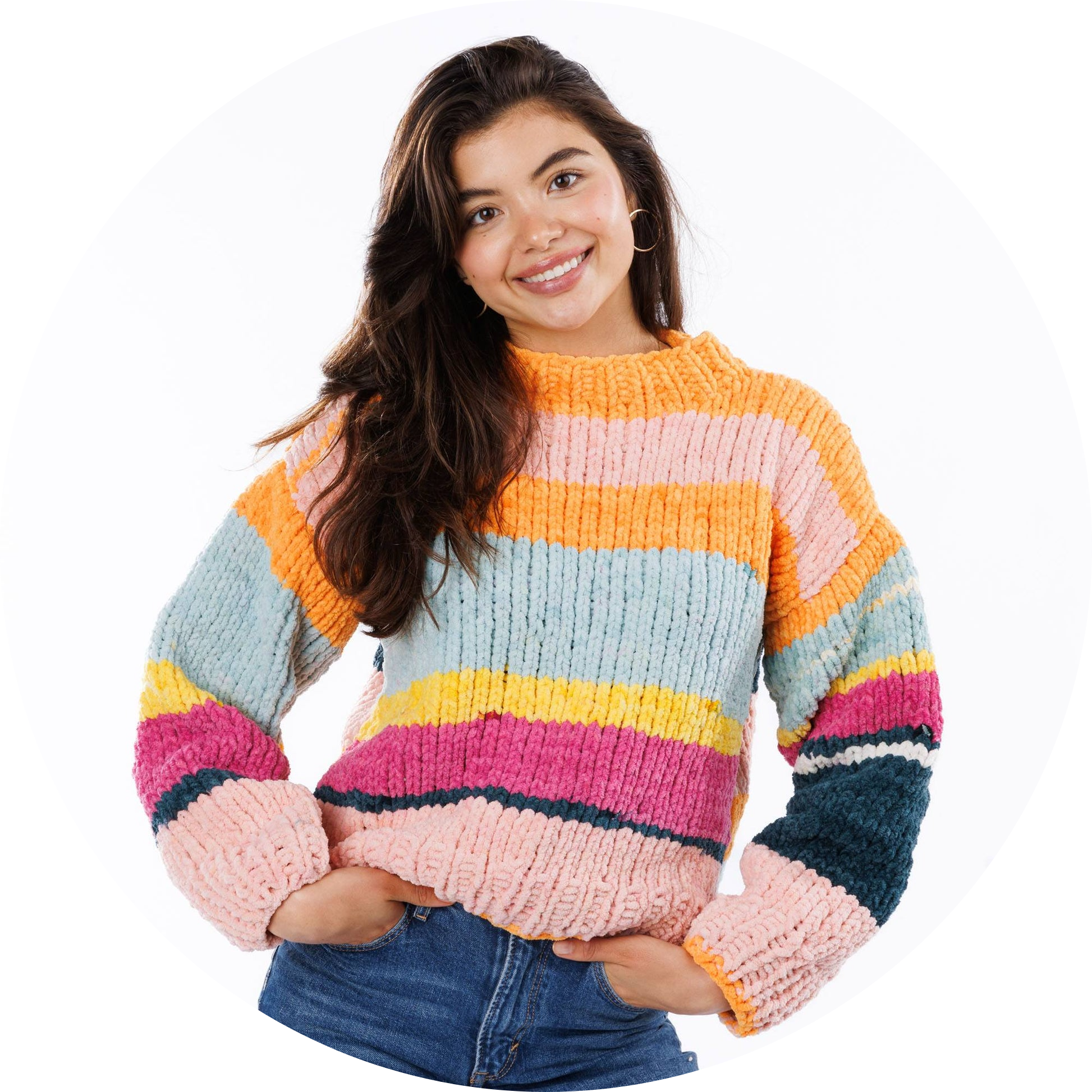 Free Knit Drop Shoulder Pullover Pattern