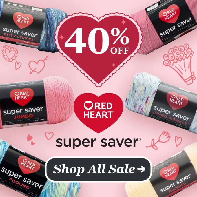 Save 40% Off Red Heart Super Saver