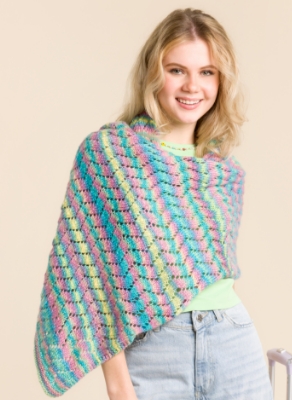 Knit Lacy Waves Wrap - Free Pattern