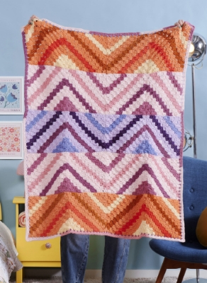Crochet Waveform Panels Blanket - Free Pattern