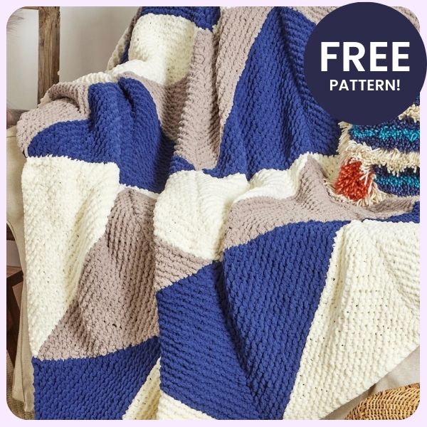 Bernat Knit Mountain Peaks Blanket Pattern