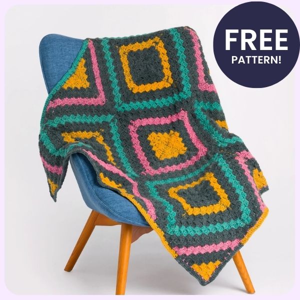 Red Heart Classic Quilt Crochet Blanket Pattern