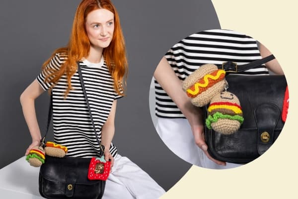 Crochet Hot Dog & Hamburger Charm Pattern