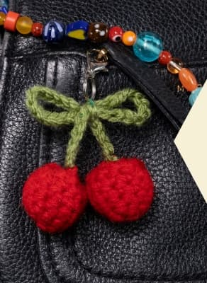 Sweet Cherries Crochet Bag Charm Pattern
