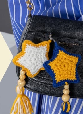 Shooting Star Crochet Bag Charm Pattern