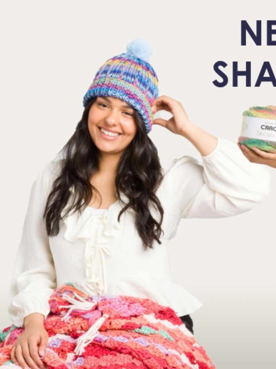 Caron Ridged Stripes Knit Hat Pattern