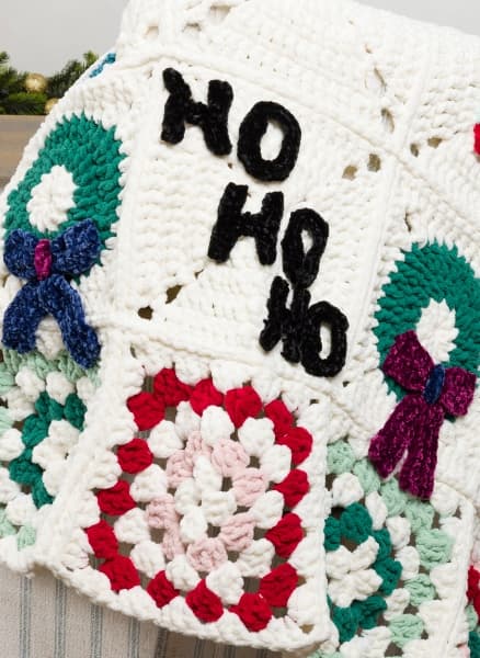 Bernat Crochet Kooky Christmas Blanket Pattern