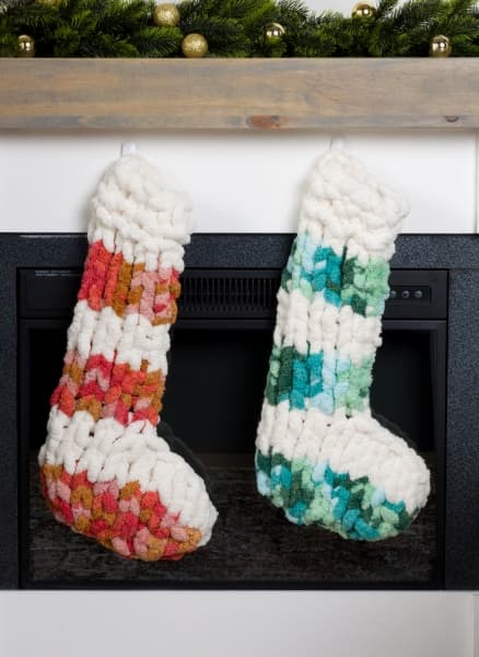 Bernat Candy Cane Lane Knit Stocking Pattern
